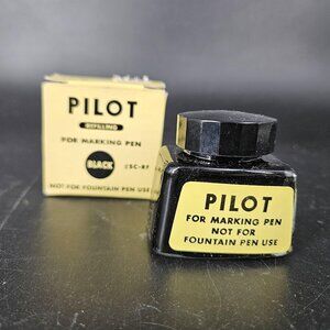 Vintage Pilot Super Colour Refilling Marking Pen Ink Black Bottle #SC-RF Japan